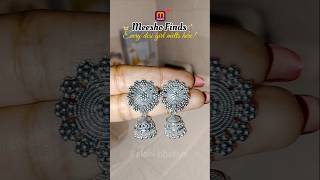 Meesho Oxidized Earrings Combo Pack! 😍🛍️ #shorts #meeshofinds #earrings