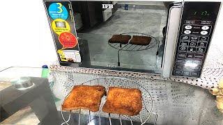 How To Toast Bread In Ifb Microwave Oven Bread Toast In Convection Oven Crunchy Bread Toast
