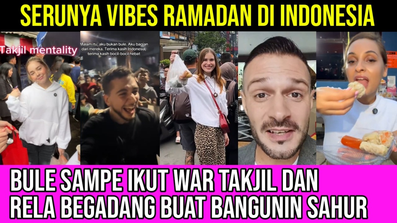 Ramadan Indonesia Bikin Bule Speechless! War Takjil Sampai Masjid Full 23 Rakaat!