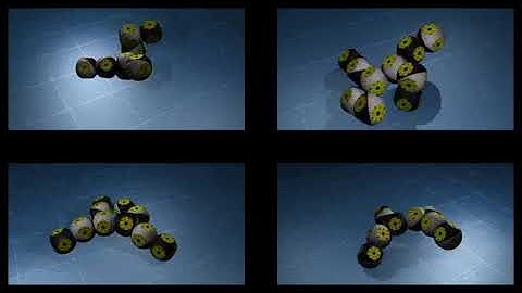 Quadruped Roombots robot learning variety of locomotion gaits