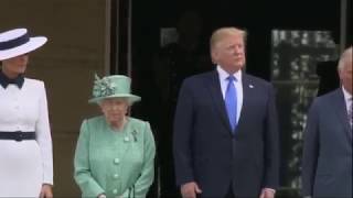 ARRIVAL CEREMONY: President Trump and Melania Trump Buckingham Palace Ceremony