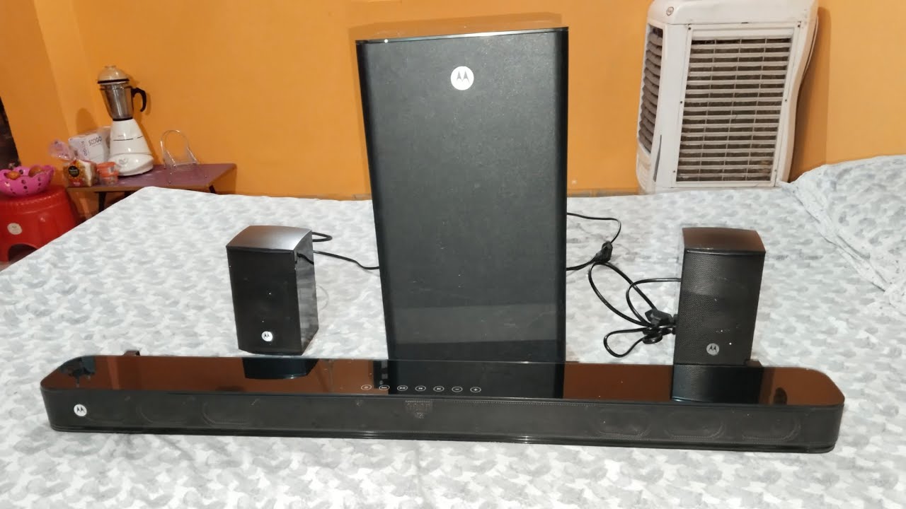 Unboxing Motorola Home Theater amplisoundX 200W 5.1Blootooth Soundbar
