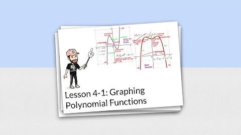 Lesson 4-1: Graphing Polynomial Functions