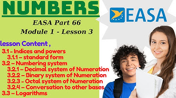 Numbers |  Mathematics - lesson 3 | EASA Part 66 Module 1|  Aircraft Maintenance engineering