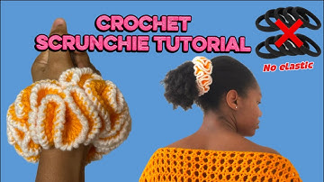 Easy Crochet Scrunchie Tutorial (NO ELASTIC)| Beginner-Friendly DIY Hair Accessory#crochetscrunchies
