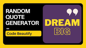 Random Quote Generator || Quote Generator for You || Generate Quotes