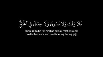 الحج أشهر معلومات | كروما شاشة سوداء | سورة البقرة | ياسر الدوسري
