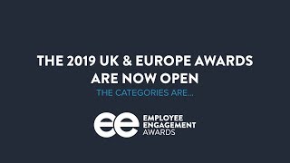 Categories for the 2019 UK & European Employee Engagement Awards