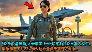 「ただの清掃員」と米軍エリートに笑われた日本人女性、緊急事態でF-22に乗り込み全員を驚愕させる...