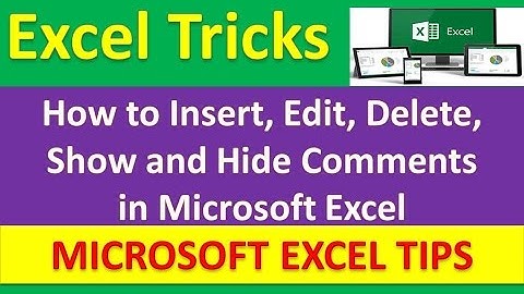 How to Insert, Edit, Delete, Show and Hide Comments in Microsoft Excel : Excel Tricks [Urdu / Hindi]