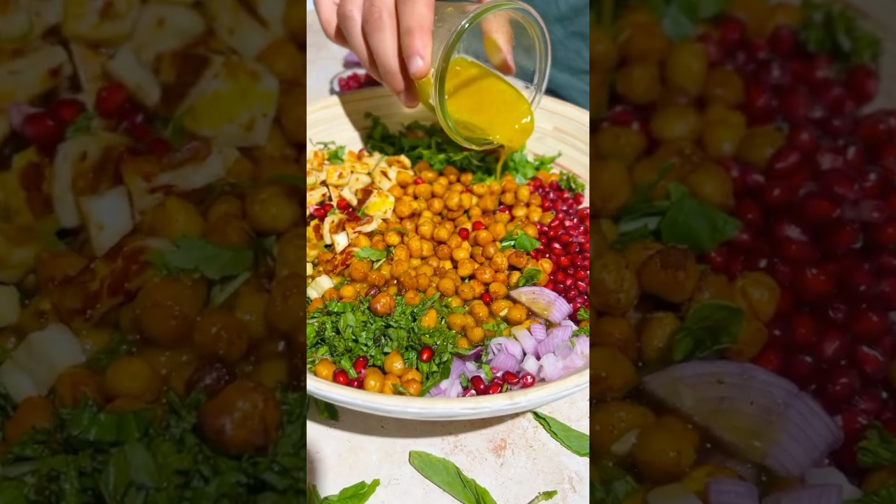 This hot honey halloumi salad recipe is growing on me , I love the hot sweet and sour taste .