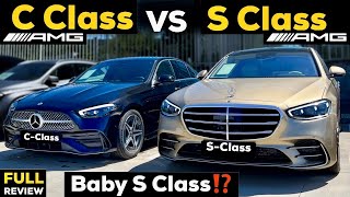 2022 MERCEDES C Class AMG vs S Class AMG Really BABY S Class?! NEW FULL In-Depth Review