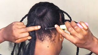 CAN'T CORNROW? Try This Easy Crochet Hairstyle On Natural Hair - [CHEAT METHOD] screenshot 2