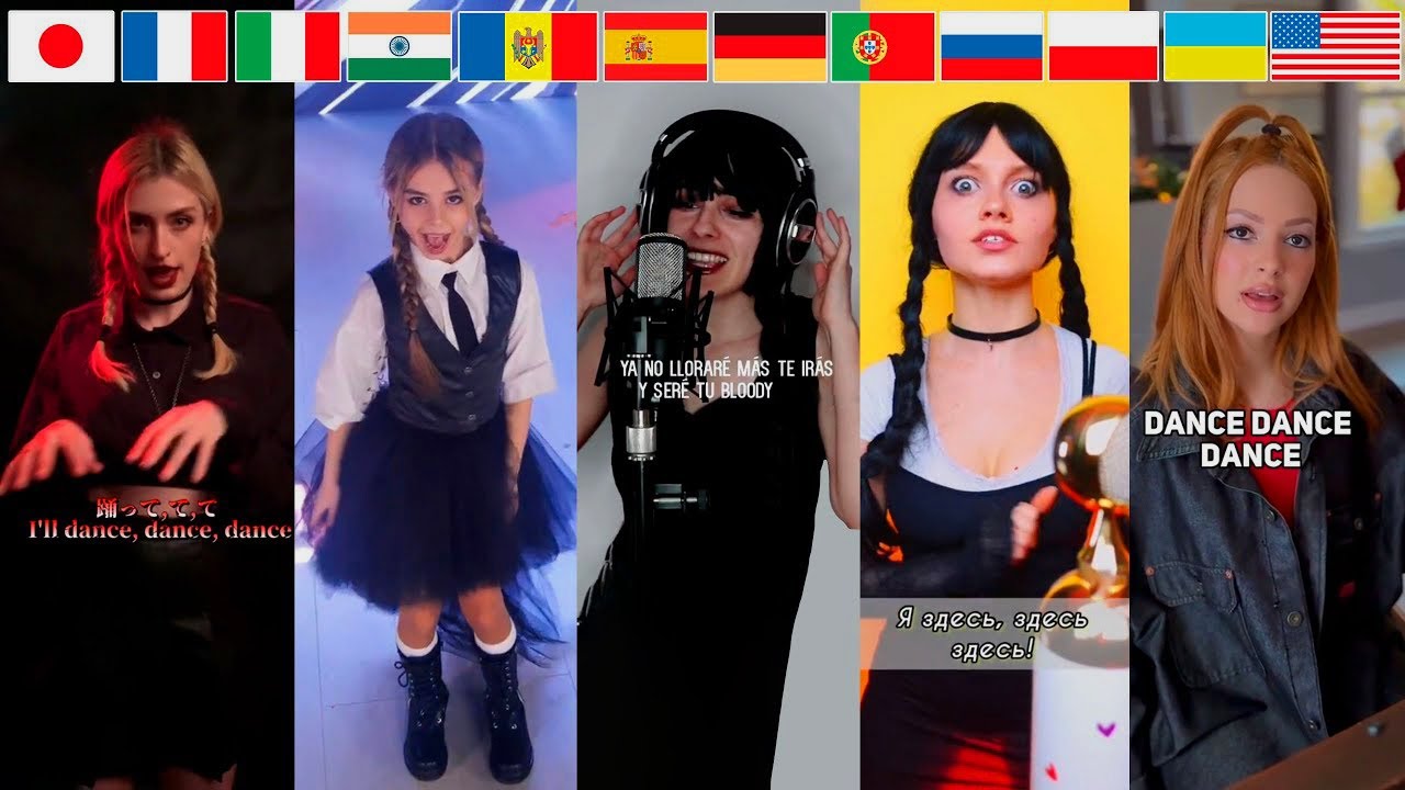 Lady Gaga Bloody Mary on 14 Languages - Wednesday Dance Song TikTok ...