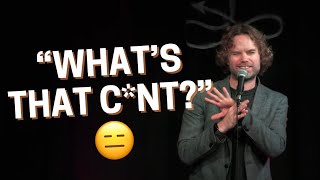 Heckler Threatens Comedian | Funny Standup Comedy Crowd Work