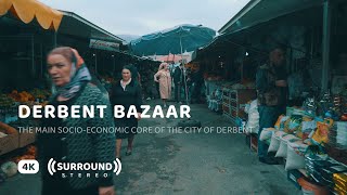 Derbent Bazaar in Dagestan - 4K Walking Tour | Binaural ASMR