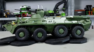 CROSSRC 1/12 BT8 Amphibious Armored Transport Vehicles 8X8 Military RC Car Model,  light and sound