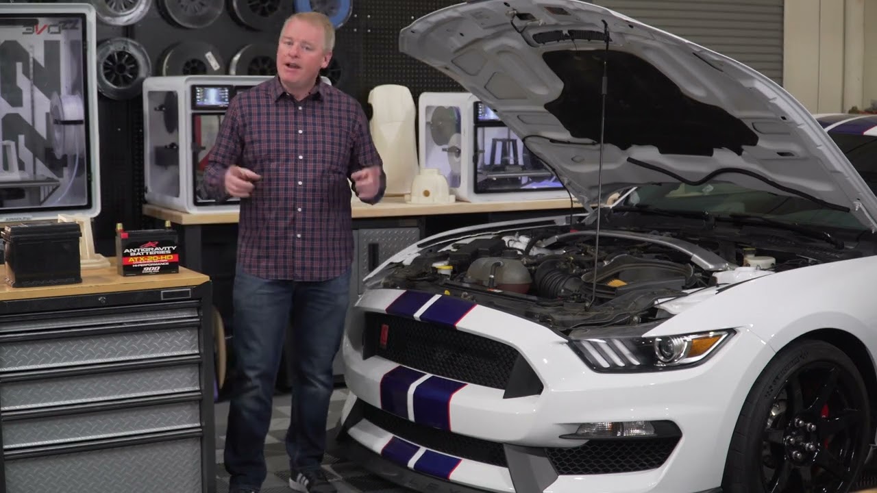 3D Printed Lithium Battery Adapter for 2014 and Up Ford Mustangs, GT350 and GT350R