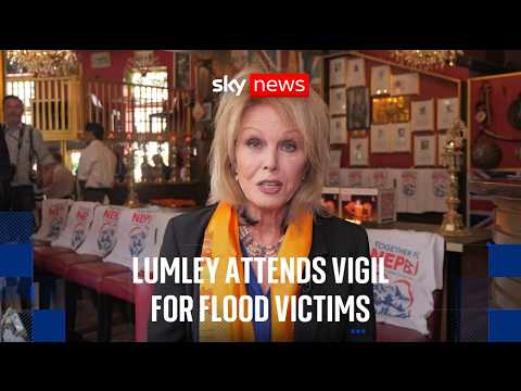 Nepal floods: Joanna Lumley attends vigil for flash flood victims