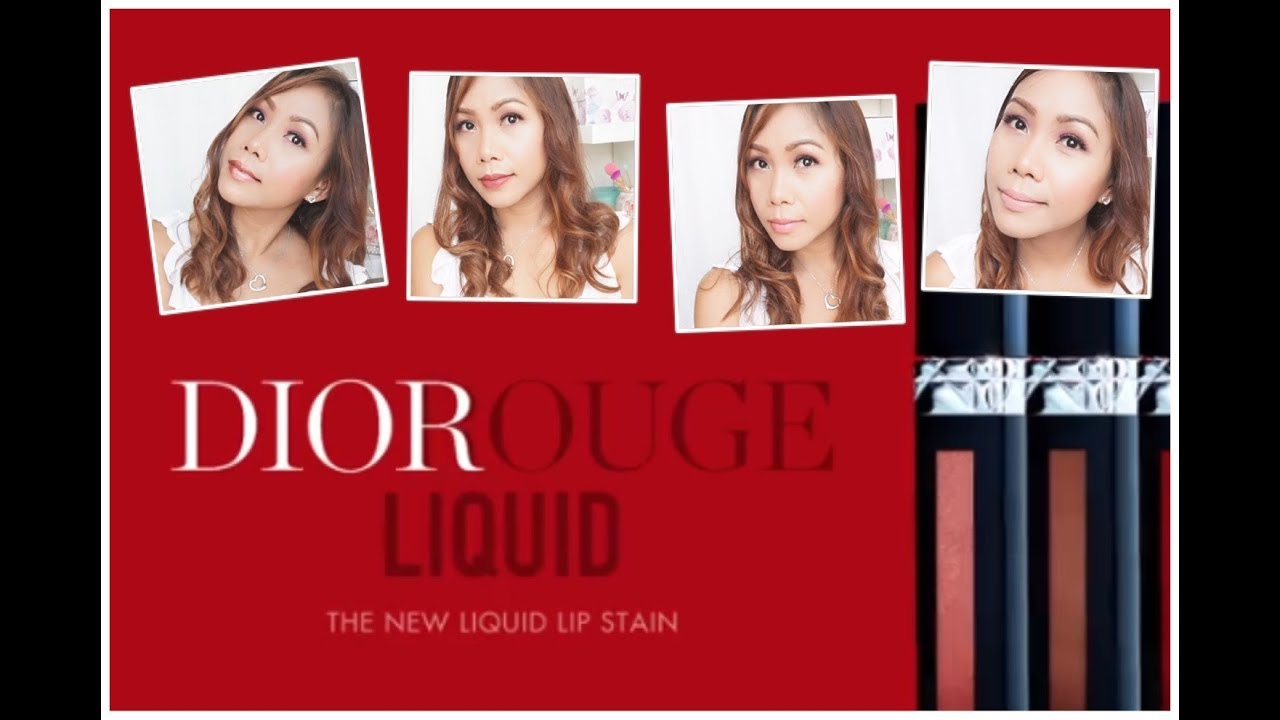 DIOR ROUGE LIQUID LIP STAIN SWATCHES+REVIEW YouTube