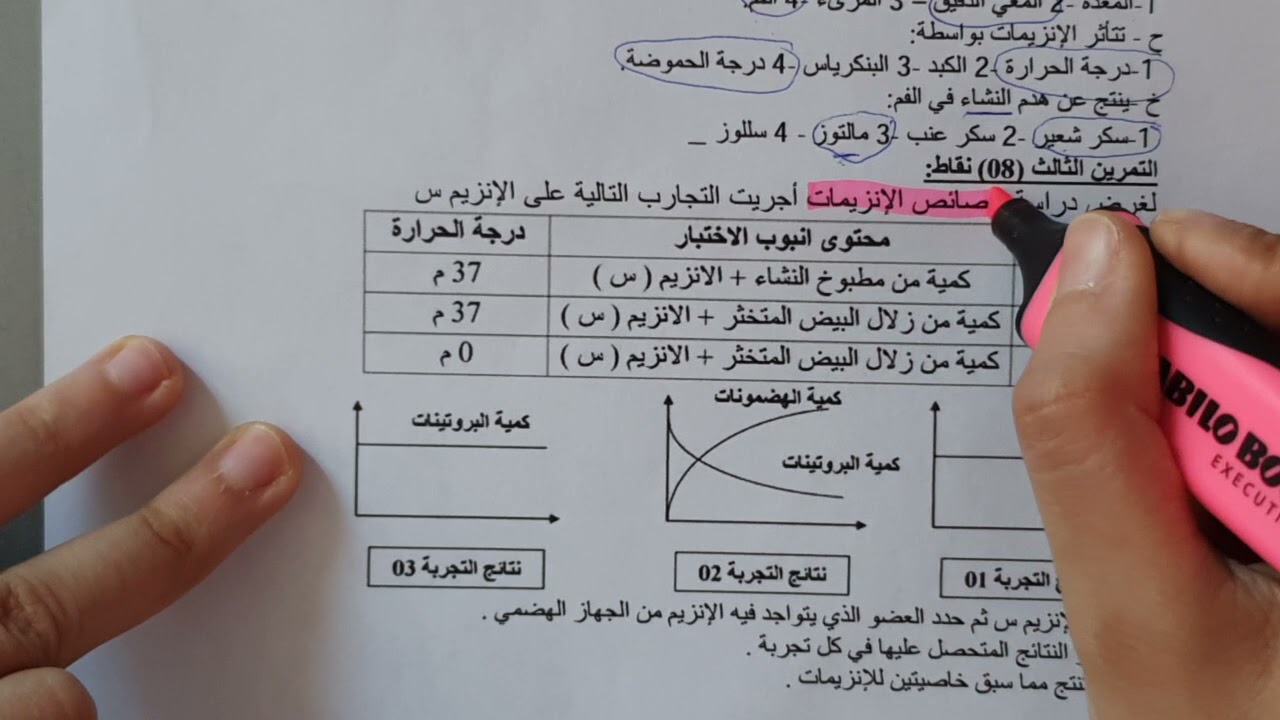 فرض الفصل الأول علوم طبيعية سنة رابعة متوسط