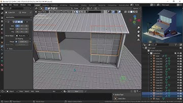 How to create a shop front in blender 3d | #shorts