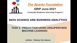 The Sparks Foundation | GRIP June 2021 | Task 2 - Unsupervised Machine Learning