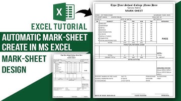 Automatic Marksheet Step by Step in Ms Excel | How to Create Automatic Marksheet in Microsoft Excel