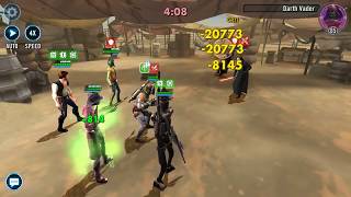 Star Wars Galaxy of Heroes Bounty Hunters vs Nihilus/Dooku team