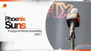 4-1-24 Phoenix Suns Postgame Media Availability: Frank Vogel, Devin Booker, and Kevin Durant