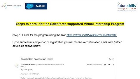 Steps to enroll for the Salesforce supported Virtual Internship Program