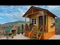 Building a wooden house in 10 days  off grid log cabin  full