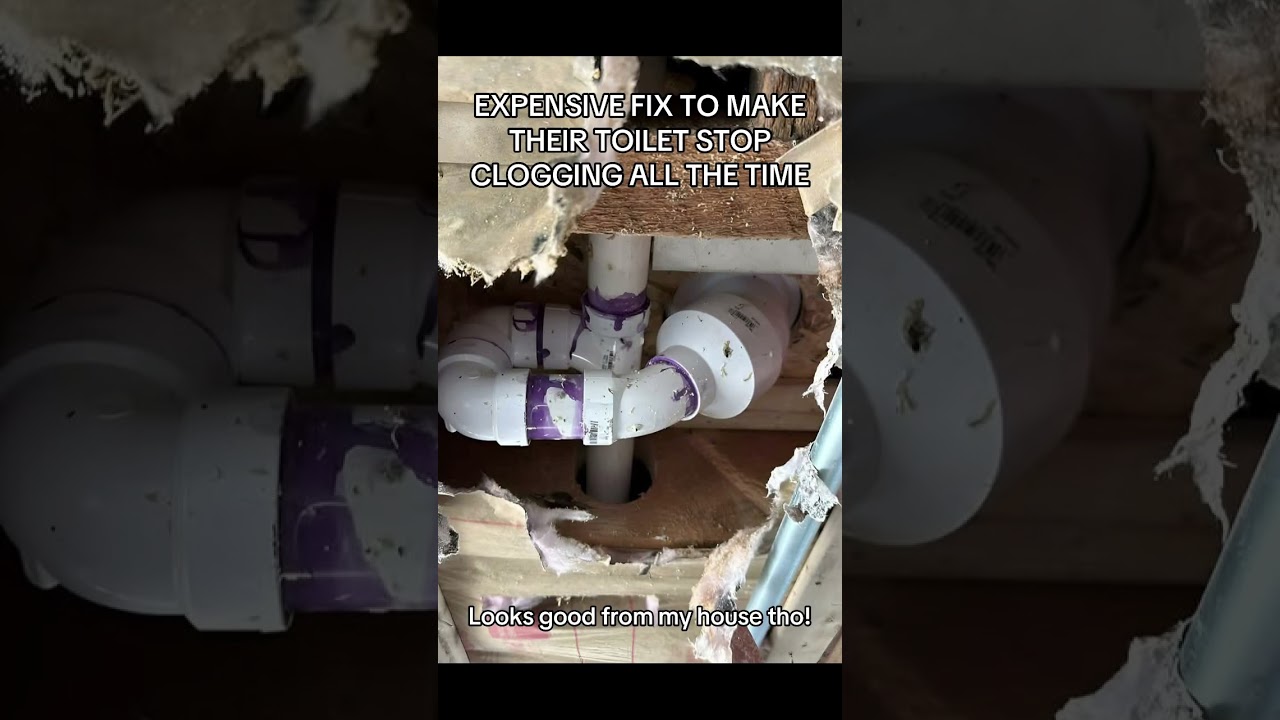 Toilet won’t stop clogging cause of this plumbing