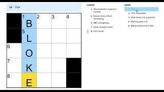 Today's New York Times NYT Mini Crossword 26 April 2022 solved answer