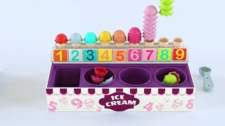 TOP BRIGHT Ice Cream Learning Stacking Game Montessori Pretend Play Math Toys for Toddlers screenshot 5
