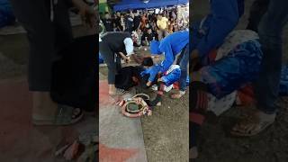 Pemain barongan tumbang mengerikan #kudakepang #jaranan #budaya