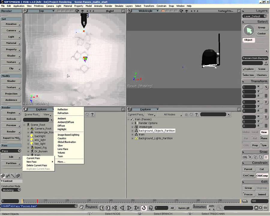 Rendering: Matte pass