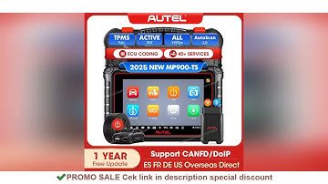 2025 Autel MaxiPRO MP900TS Scanner TPMS Diagnostic Tool ECU Coding, Active Test, 40+ Services, CAN F