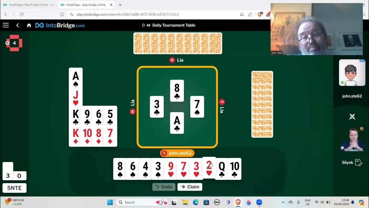 Me versus a top bridge player peter hollands 9th june 2024 youtube