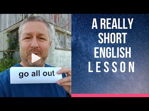 Meaning of GO ALL OUT - A Really Short English Lesson with Subtitles