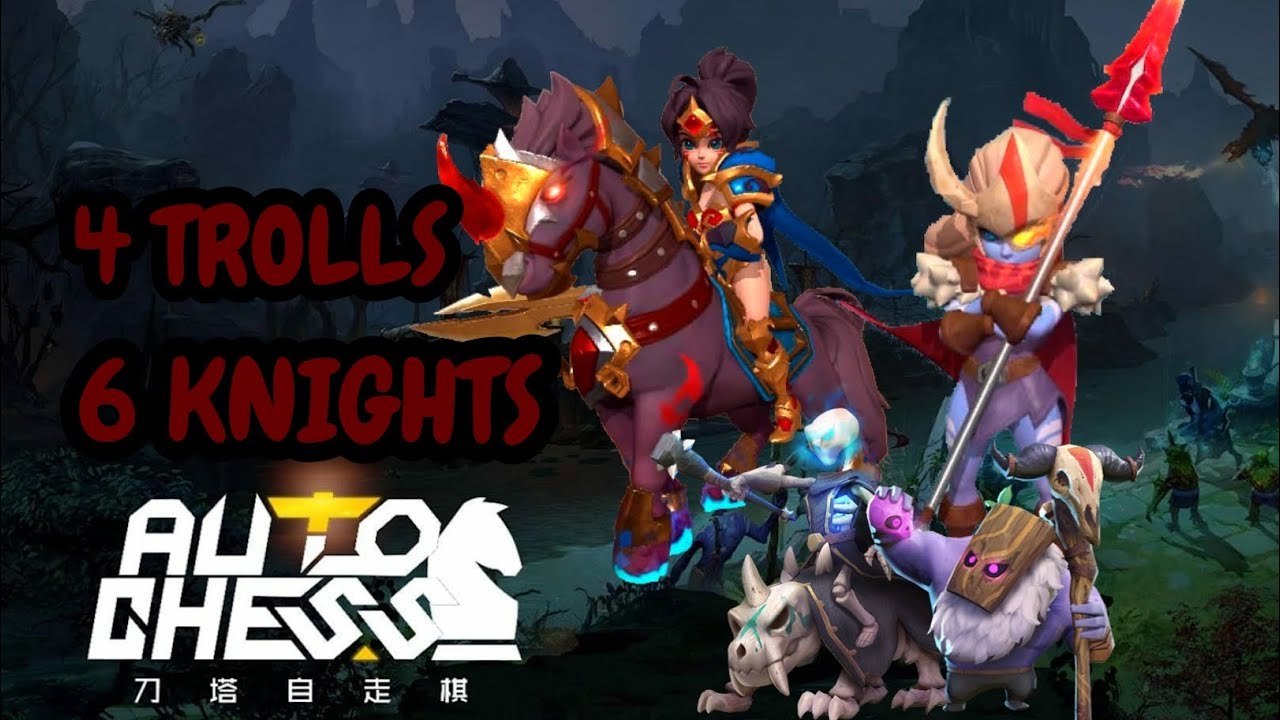 Полуфинальная катка в чемпионате в Auto Chess Mobile на Рыцарях с тролями