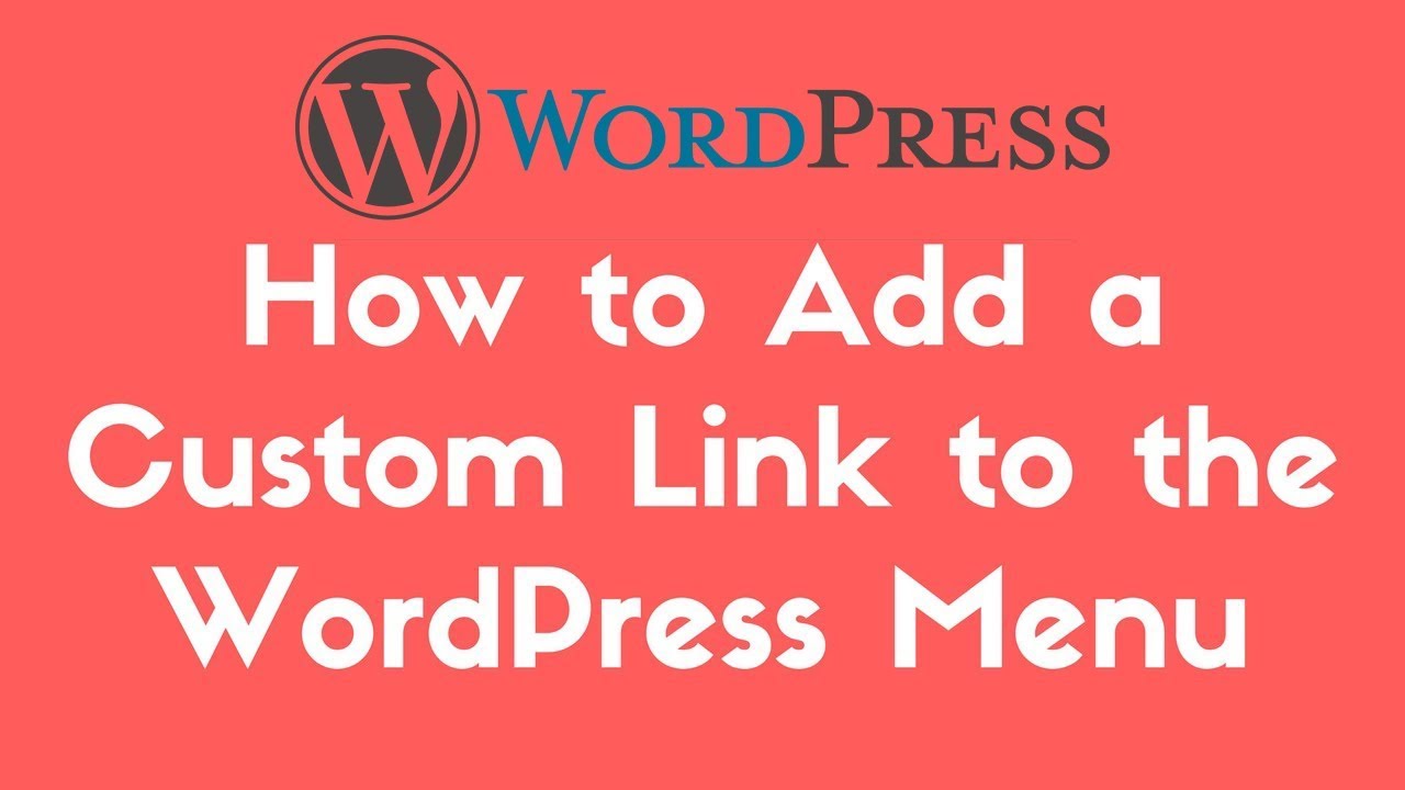 How to Add Custom Link in WordPress Menu in Urdu - Hindi - YouTube