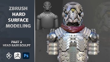 Zbrush hard surface modeling mr.robot part 2 head base sculpting _ zbrush tutorial dgo cg DGO CG