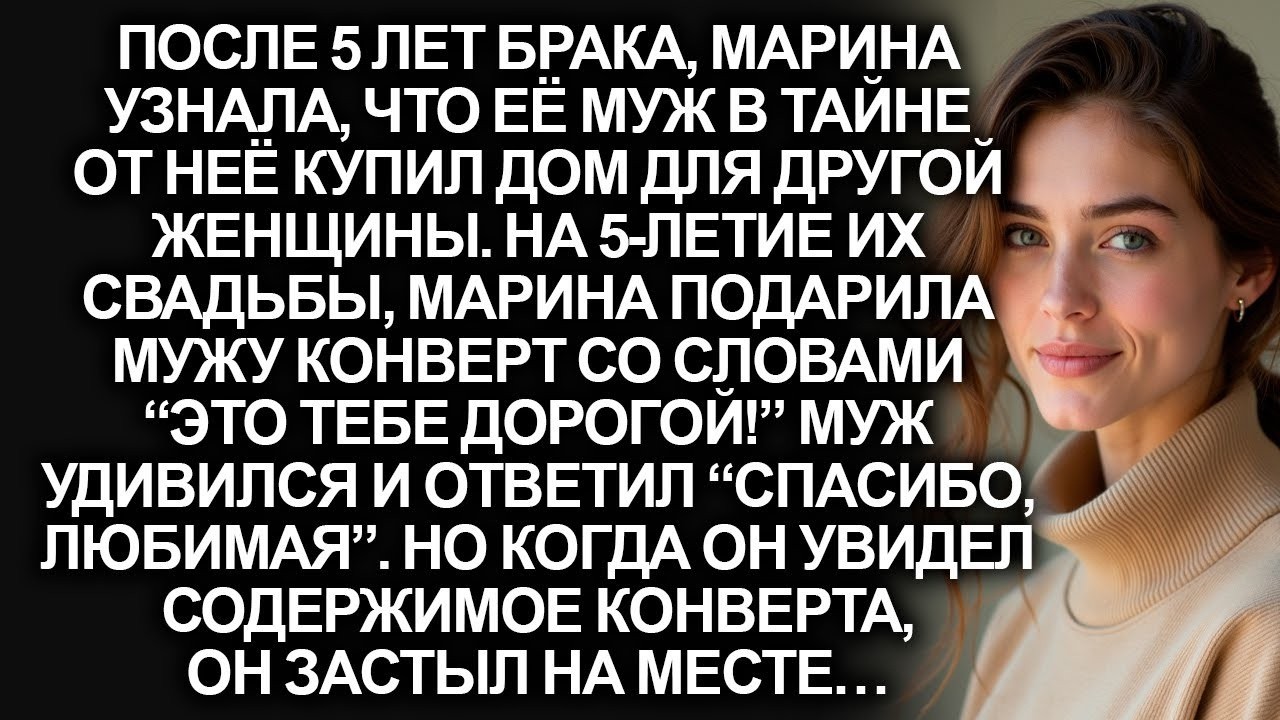 После 5 лет брака, Марина узнала, что её муж подарил дом для другой. Тогда на 5-летие их свадьбы…
