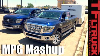 2016 Nissan Titan XD Gas vs Diesel, Towing vs Empty Highway MPG Review