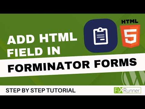 How To Add An HTML Field In Forminator Forms In WordPress