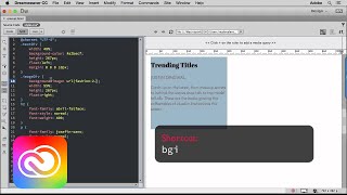 Famous Advanced Code Completion and Validation in Dreamweaver CC | Adobe Creative Cloud Profile