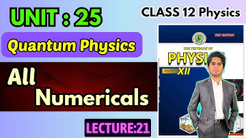 Numericals | Quantum Physics | Unit 25 | Class 12 Physics Sindh Board new book