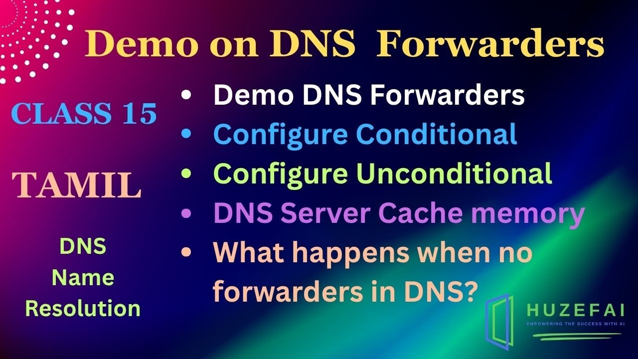 #15  Demo of DNS Forwarders in Tamil | Huzefa | 