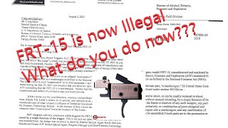 ATF rules the Rare Breed Triggers FRT-15 is now illegal. What do you do now
